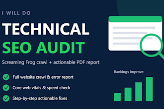 technical seo audit with screaming frog report and actionable fixes