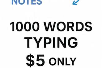 do fast and accurate typing, PDF to word, data entry