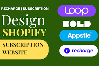 setup shopify subscription store with bold recharge loop subi recurringo appstle