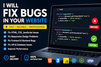 fix frontend or backend bugs in your web project