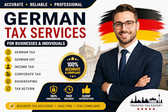 do german tax, german vat, income tax, corporate tax, bookkeeping, tax return