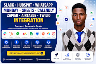 slack hubspot whatsapp monday sheets calendly zapier airtable twilo integration
