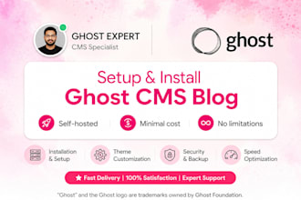 install and setup self hosted ghost cms blog