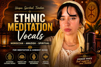 record moroccan, amazigh spiritual female vocal for meditation and ambient music