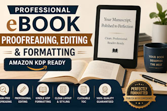 do ebook editing and proofread  for your manuscript