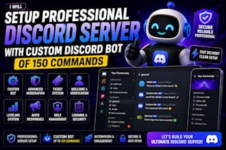 setup professional discord server with custom discord bot discord developer