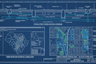 stormwater drainage design, urban flood control and sewer system engineering