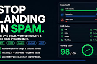 fix your email deliverability, set up spf dkim dmarc and prevent your spam rate