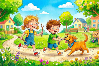 children book illustration and children book illustration