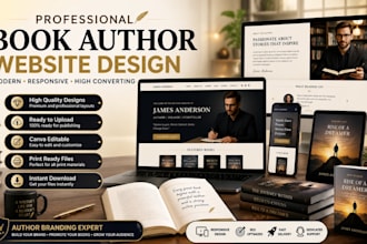 design professional author website for books and branding