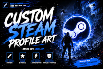 make you a custom steam profile art
