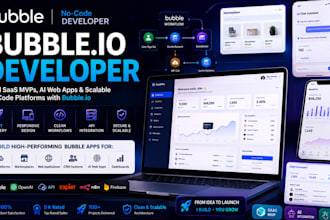 design bubble websites and build mvp saas applications as a bubble app develop