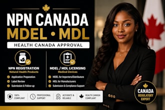 handle health canada npn registration and mdel mdl medical device licensing