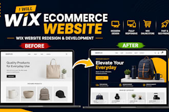 wix ecommerce website, wix website redesign and website development wix website