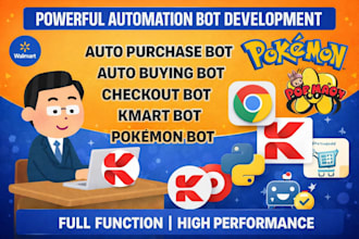 make pokemon card bot, auto buying bot, checkout bot, dreamland bot, walmart bot