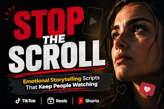 write emotional storytelling scripts for reels and tiktok