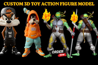 design 3d toy, custom figurine, action figure, 3d bust, statue for 3d printing