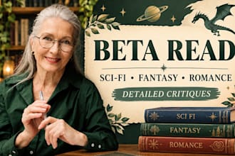 beta read your middle grade, fantasy romance novel, give critique