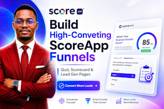 design scoreapp landing page score app scorecard quiz funnel lead generation