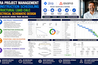 jira project construction scheduling structural load calc electrical schematic