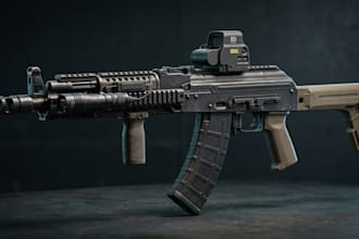 model realistic 3d gun weapons game assets scifi gun fivem gun knife 3d props