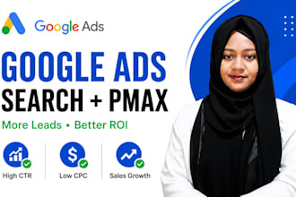 setup manage and optimize google ads search and pmax campaigns