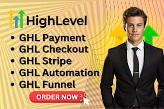 setup ghl payment, checkout, stripe, automations, funnels