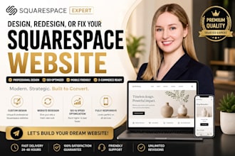 design, redesign, or fix your squarespace website professionally