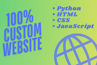 develop a custom website with a python backend via flask