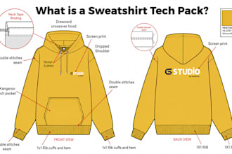 create streetwear hoodie tech pack for manufacturing