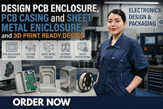 design pcb enclosure, pcb casing and sheet metal enclosure ready for 3d printing