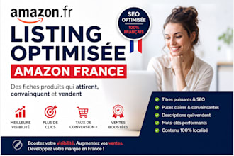 localize and optimize french amazon listings for beauty, fashion ecommerce brand