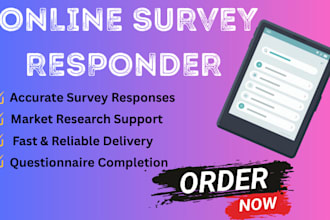 provide online survey responses and questionnaire completion