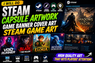 do steam capsule artwork game banner cover art steam game art 2d game cover art