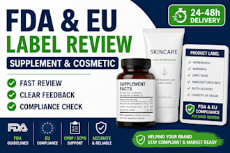 review supplement and cosmetic labels for fda and eu compliance