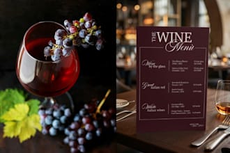 design a luxury restaurant or cafe menu that elevates your brand