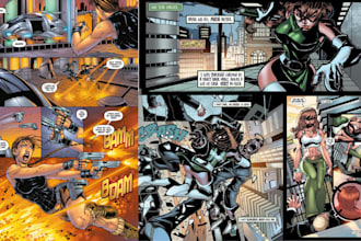 draw comic book illustration graphic novel comic strip webtoon comic page artist