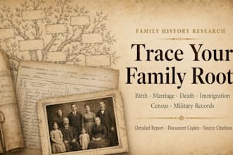 do genealogy research for your family tree and ancestry records