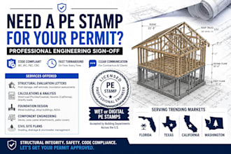 provide pe stamped structural reports and calculations for building permits