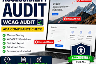 do website accessibility audit, wcag audit and ada compliance check