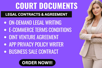 draft, edit, or proofread legal court documents