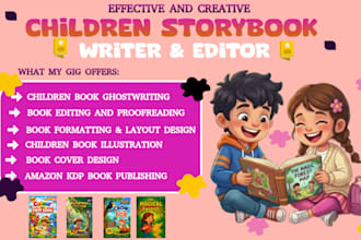 be your children storybook ghost writer and editor kids moral story book writer