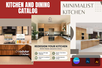 b2b sales product catalog, brochure,booklet for dining and kitchen furniture