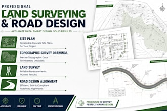 create site plan, topographic survey drawings, land survey