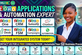 setup zoho crm zoho one salesiq chatbot desk fsm campaigns whatsapp automation