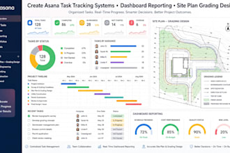 create asana task tracking systems dashboard reporting site plan grading design