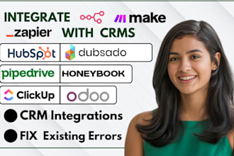 integrate zapier make ai with hubspot gohighlevel pipedrive odoo dubsado clickup