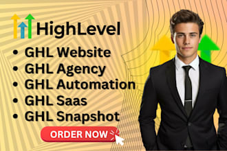 setup ghl website, snapshot, agency, automations, saas