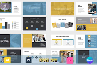 design investment service brochure pitch deck for real estate property housing
