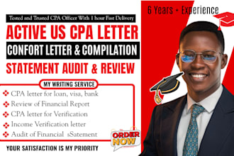 prepare CPA certified financial, audit financial statement, sign US CPA letter